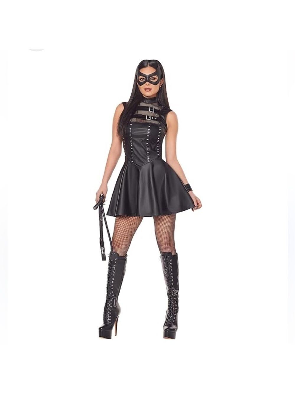 DC Comics Catwoman Black Faux Leather Dress - Size Small